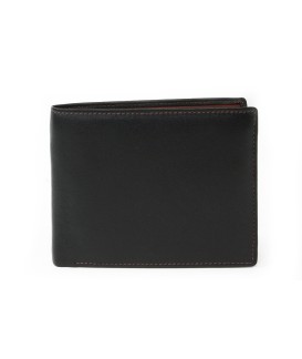Černohnědá pánská kožená peněženka s vnitřní zápinkou 513-4404A-60/44