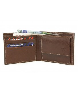 Hnědá kožená peněženka 513-9160-40