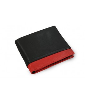 Černo-červená pánská kožená peněženka 513-4723-60/31