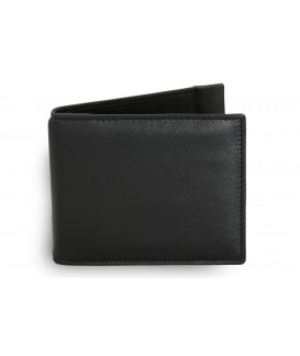 Černá pánská kožená peněženka bez kapsy na mince 519-2910A-60