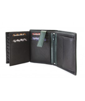 Černozelená pánská kožená peněženka s vnitřní zápinkou 514-8140-60/58