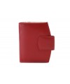Červená dámská kožená rámová peněženka se zápinkou 511-4357-31