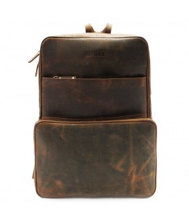 Světle hnědý pánský kožený batoh 311-1550-05