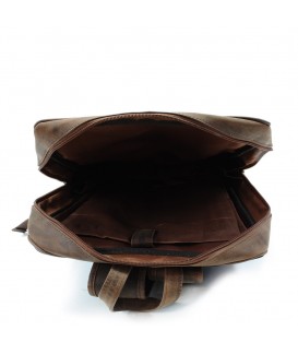 Hnědý pánský kožený batoh 311-1550-40