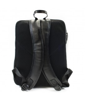 Černý pánský kožený batoh 311-1550-60