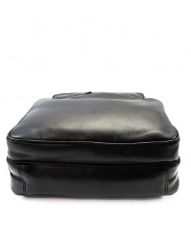 Černý pánský kožený batoh 311-1550-60